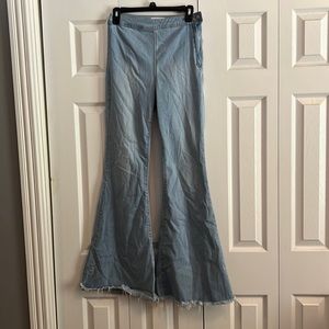 Light wash flare jeans